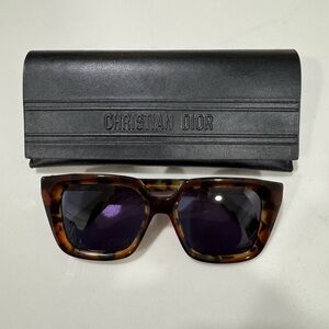 Dior Tortoise Shell Sunglasses with Black Case